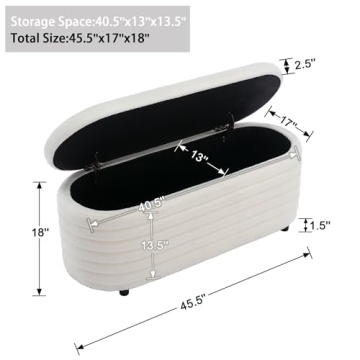 chairus Storage Bench Stylish Ottoman for Home Décor