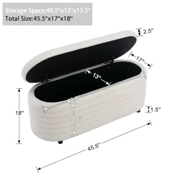 chairus Storage Bench Stylish Ottoman for Home Décor