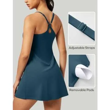 IUGA Tennis Dress for Women Athletic Dress with Built-in Shorts & Bra Womens Workout Golf Exercise D...