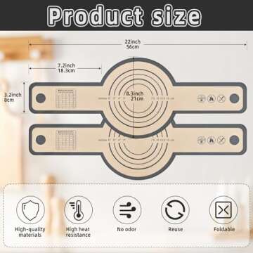 Silicone Baking Mat for Dutch Oven - Non-Stick & Reusable 8.3 inch