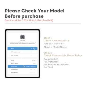 eiP Magnetix Keyboard Case for iPad Pro 11' 4th~1st, iPad Air 11' 2024 M2/5th/4th, iPad 10th with Tr...