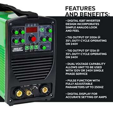 Everlast Poweri-TIG 201 DC TIG Stick Welder 110v/220v dual voltage