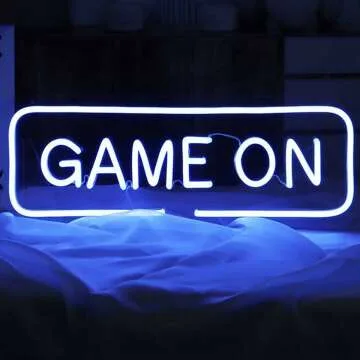 Moweek Game On USB LED Neon Sign - Ideal Boy's Room Decor