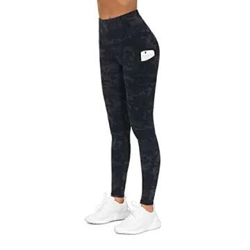 THE GYM PEOPLE Thick High Waist Yoga Pants with Pockets, Tummy Control Workout Running Yoga Leggings...