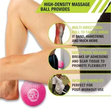 Pro-Tec Athletics Orbs, Vary in size and color, Deep Tissue Massage, Muscle Relief, Hamstring, Quadriceps, Calf, Multi-Directional Massage Ball, Enhance Performance, Adult, Working Out