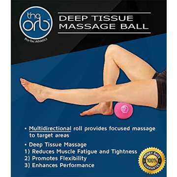 Pro-Tec Athletics Orbs, Vary in size and color, Deep Tissue Massage, Muscle Relief, Hamstring, Quadriceps, Calf, Multi-Directional Massage Ball, Enhance Performance, Adult, Working Out