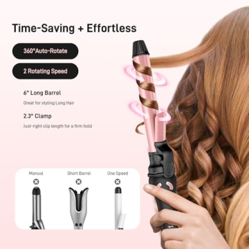 1 Inch Automatic Curling Iron with Dual Voltage Features