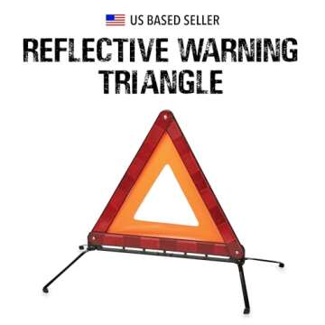 Always Prepared High-Visibility Roadside Emergency Kit for Car - Car Safety Kit w/Reflective Vest, Safety Triangles & LED Light - Perfect Roadside Assistance Kit Gift for New Drivers (4 pc)