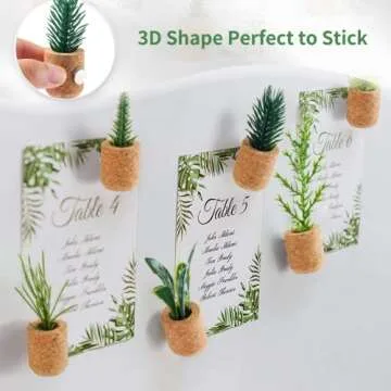 JUSTDOLIFE Plant Refrigerator Magnets Cute Succulent Decor