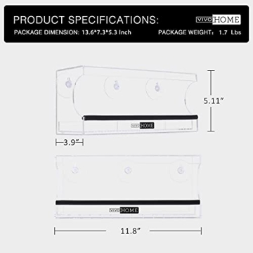 VIVOHOME Acrylic Clear Window Bird Feeder with Strong Suction Cups