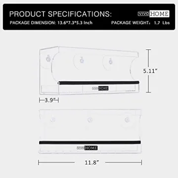 VIVOHOME Acrylic Clear Window Bird Feeder with Strong Suction Cups