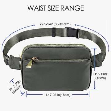 ZORFIN Fanny Packs for Women Men: Crossbody Belt Bag with Adjustable Strap - Fashion Waist Packs for...