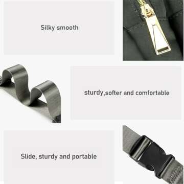 ZORFIN Fanny Packs for Women Men: Crossbody Belt Bag with Adjustable Strap - Fashion Waist Packs for Workout Running Traveling Hiking Gray