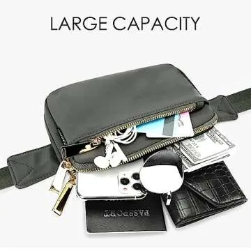 ZORFIN Adjustable Fanny Pack - Stylish Crossbody Bag for All