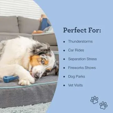 Kradle All Day Calming Bone - Interactive Dog Toy with Calming Chews - Stress Relief Support Toy for Dogs - Human Grade, Bacon Flavor Dog Calming Chews - 6 Inch Rubber Bone, 4 Chews Refills