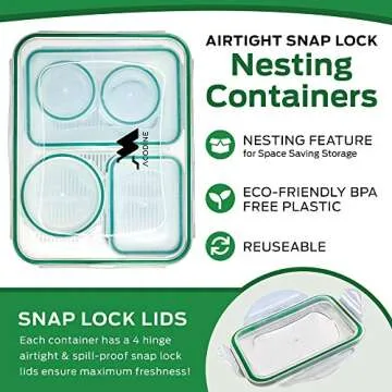 ACODINE 23 Piece Food Storage Containers Set