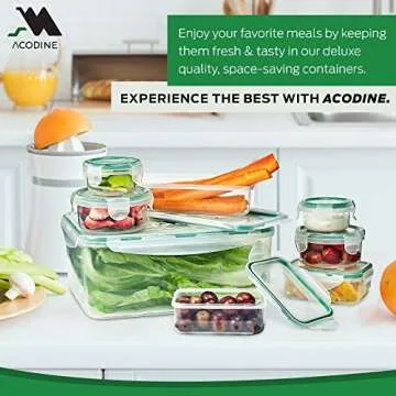 ACODINE 23 Piece Food Storage Containers Set