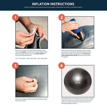 Retrospec Luna Exercise Ball & Pump - Anti-Burst Stability