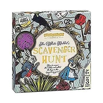 The White Rabbit's Scavenger Hunt by Professor Puzzle. - Alice in Wonderland Themed Treasure Hunt for The Whole Family.