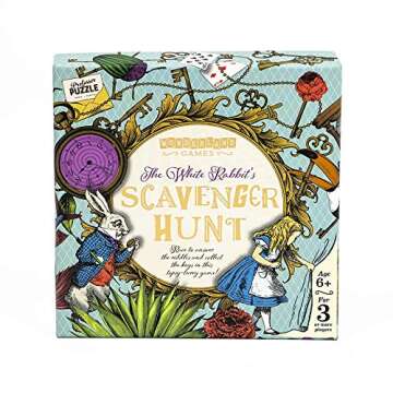 The White Rabbit's Scavenger Hunt by Professor Puzzle. - Alice in Wonderland Themed Treasure Hunt for The Whole Family.