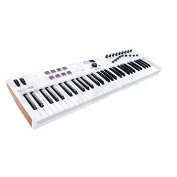 Arturia KeyLab Essential 49 - 49 Key USB MIDI Keyboard Controller with Velocity Sensitive Synth Action Keys, 8 Drum Pads, 9 Faders, 9 Knobs and Analog Lab V Software Included