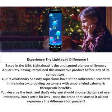 Lightahead LED Fantasy Jellyfish Lamp with Color Changing Light Effects. A Sensory Synthetic Fish Ta...