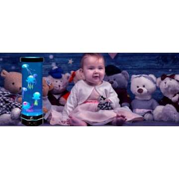 Lightahead LED Fantasy Jellyfish Lamp with Color Changing Light Effects. A Sensory Synthetic Fish Tank Aquarium Mood Lamp. Large (15 Inches Tall)