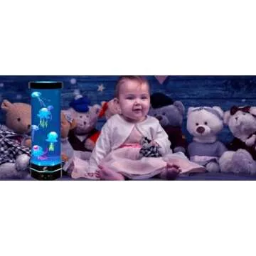 Lightahead LED Fantasy Jellyfish Lamp with Color Changing Light Effects. A Sensory Synthetic Fish Tank Aquarium Mood Lamp. Large (15 Inches Tall)