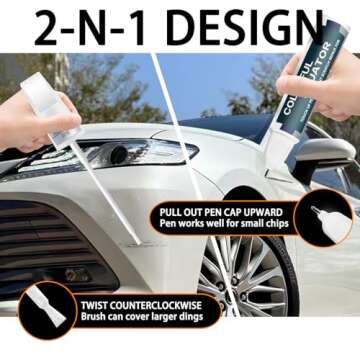 Toyota Blizzard Pearl Touch Up Paint Pen for Scratches