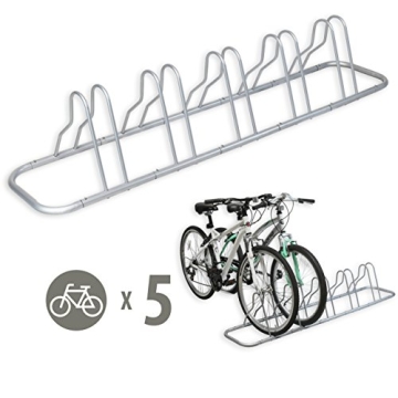 Simple Houseware Adjustable Bike Storage Stand for 5 Bikes