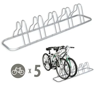 Simple Houseware Adjustable Bike Storage Stand for 5 Bikes