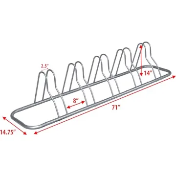Simple Houseware Adjustable Bike Storage Stand for 5 Bikes