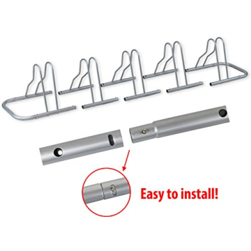 Simple Houseware Adjustable Bike Storage Stand for 5 Bikes