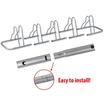 Simple Houseware Adjustable Bike Storage Stand for 5 Bikes