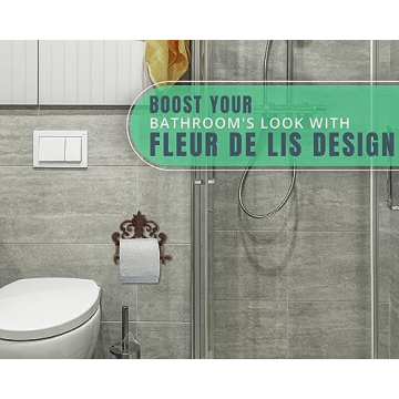 Rustic Fleur De Lis Cast Iron Toilet Paper Holder