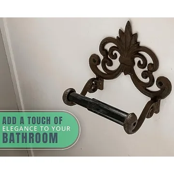 Rustic Fleur De Lis Cast Iron Toilet Paper Holder