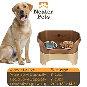 Neater Feeder Deluxe Mess Proof Elevated Dog Bowls
