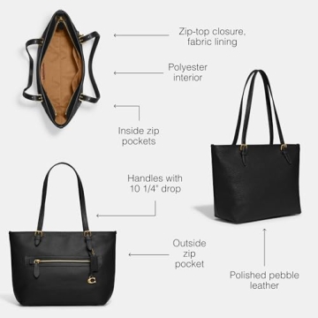 COACH Pebble Leather Taylor Tote - Elegant & Practical