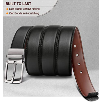 Men's Reversible 1.25" Belt for Casual & Dress Use