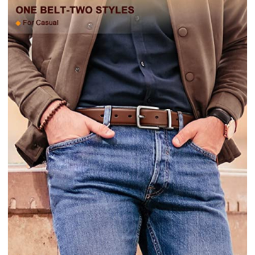 Men's Reversible 1.25" Belt for Casual & Dress Use