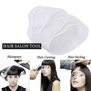 LWBTOSEE Clear Disposable Face Shield, for Shower Haircut Hairspray and Eyelash Extensions Eyebrow Eye Eyelid Surgery Aftercare (50 PCS)