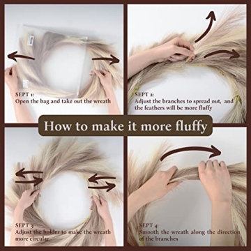 Charming Pampas Grass Wreath for Year-Round Decor