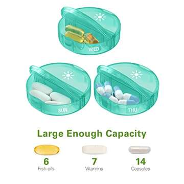 TookMag Pill Organizer - Travel Medicine Organizer for Daily Use