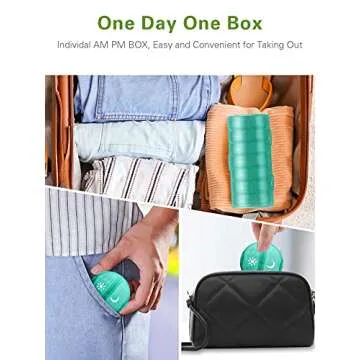 TookMag Pill Organizer for Vitamins and Supplements