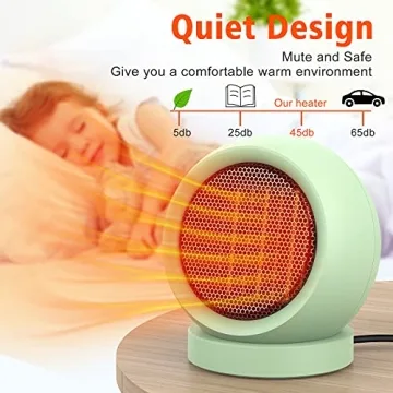Coolfor Space Heater Efficient PTC Ceramic Heater Green