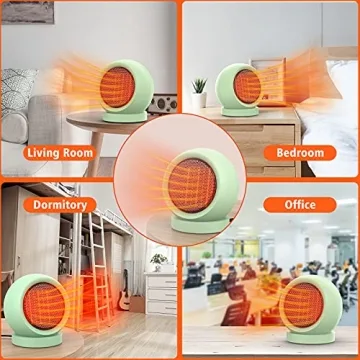 Coolfor Space Heater Efficient PTC Ceramic Heater Green