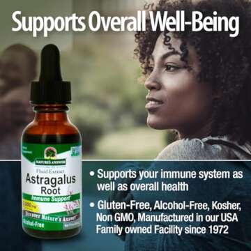 Nature's Answer Astragalus Root Alcohol Free Herbal Supplement
