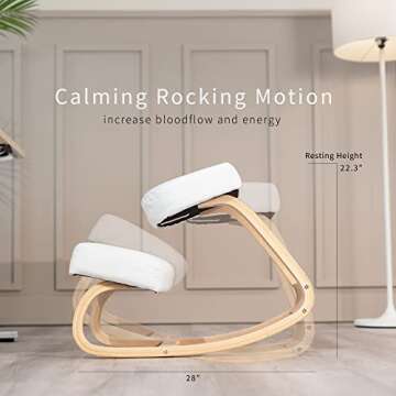 VIVO Wooden Rocking Kneeling Chair Ergonomic Posture Seat