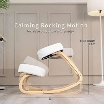 VIVO Wooden Rocking Kneeling Chair Ergonomic Posture Seat