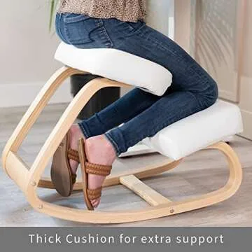 VIVO Wooden Rocking Kneeling Chair Ergonomic Posture Seat